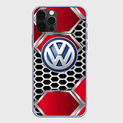 Чехол для iPhone 12 Pro VOLKSWAGEN, цвет: 3D-светло-сиреневый