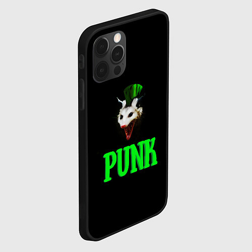 Чехол iPhone 12 Pro Punky trashcat / 3D-Черный – фото 2