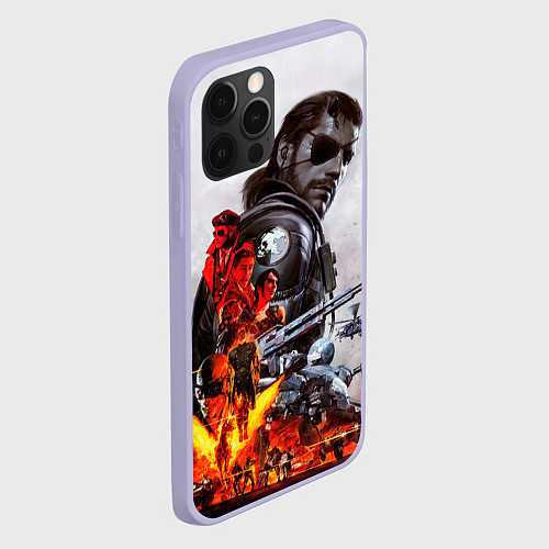 Чехол iPhone 12 Pro Metal Gear / 3D-Светло-сиреневый – фото 2