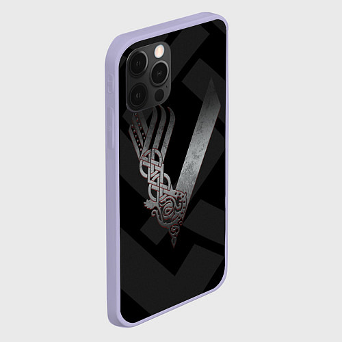 Чехол iPhone 12 Pro ВИКИНГИ VIKINGS V / 3D-Светло-сиреневый – фото 2