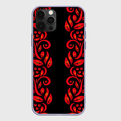 Чехол для iPhone 12 Pro ХОХЛОМА, цвет: 3D-светло-сиреневый
