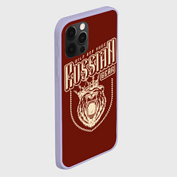 Чехол для iPhone 12 Pro Русский медведь в короне, цвет: 3D-светло-сиреневый — фото 2