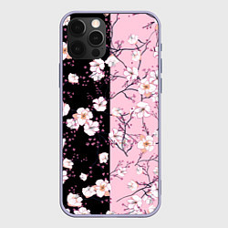 Чехол для iPhone 12 Pro САКУРА SAKURA ВИШНЯ, цвет: 3D-светло-сиреневый