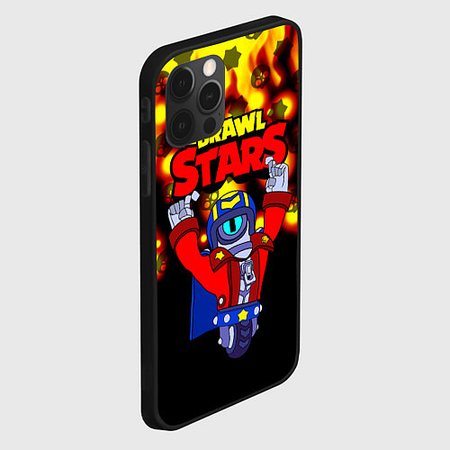 Чехол iPhone 12 Pro Brawl StarsStu / 3D-Черный – фото 2