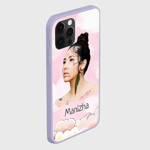 Чехол iPhone 12 Pro Манижа Manizha / 3D-Светло-сиреневый – фото 2