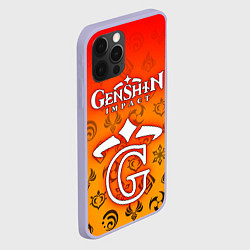 Чехол для iPhone 12 Pro GENSHIN IMPACT, цвет: 3D-светло-сиреневый — фото 2