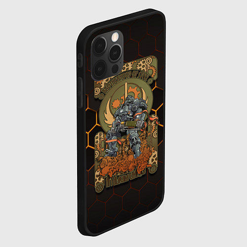 Чехол iPhone 12 Pro Brotherhood of steel art / 3D-Черный – фото 2