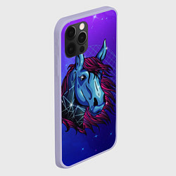 Чехол для iPhone 12 Pro Retrowave Neon Horse, цвет: 3D-светло-сиреневый — фото 2