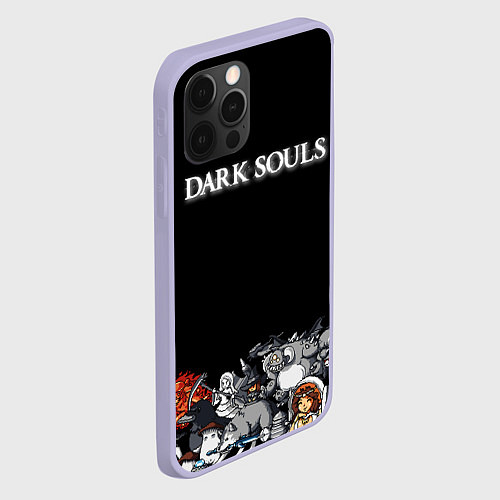 Чехол iPhone 12 Pro 8bit Dark Souls / 3D-Светло-сиреневый – фото 2