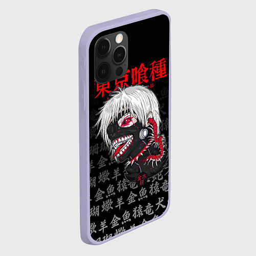 Чехол iPhone 12 Pro TOKYO GHOUL ТОКИЙСКИЙ ГУЛЬ / 3D-Светло-сиреневый – фото 2