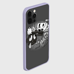 Чехол для iPhone 12 Pro CUPHEAD, цвет: 3D-светло-сиреневый — фото 2