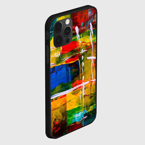 Чехол iPhone 12 Pro КРАСКИ / 3D-Черный – фото 2