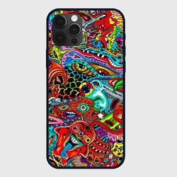 Чехол для iPhone 12 Pro Яркая абстракция bright abstraction, цвет: 3D-черный