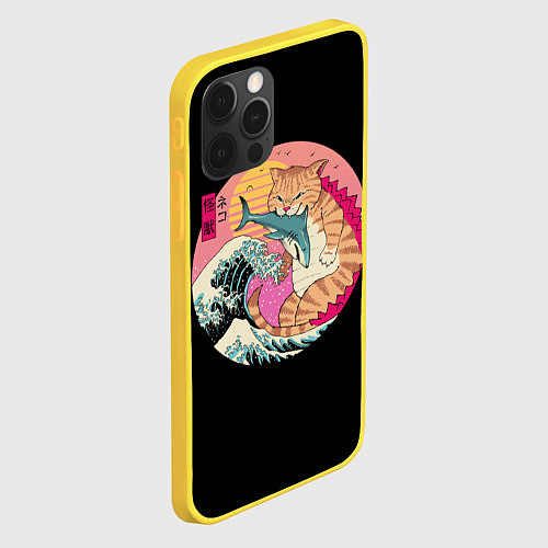 Чехол iPhone 12 Pro CATZILLA / 3D-Желтый – фото 2