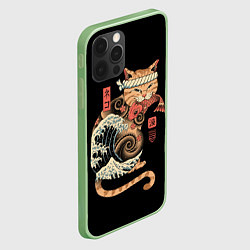 Чехол для iPhone 12 Pro Cat Wave, цвет: 3D-салатовый — фото 2