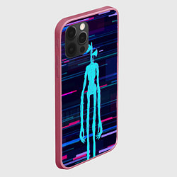 Чехол для iPhone 12 Pro СИРЕНОГОЛОВЫЙ, цвет: 3D-малиновый — фото 2