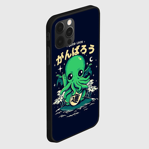 Чехол iPhone 12 Pro Cthulhu Good Luck / 3D-Черный – фото 2