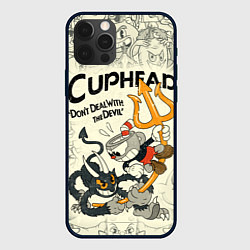 Чехол для iPhone 12 Pro Cuphead and Devil, цвет: 3D-черный