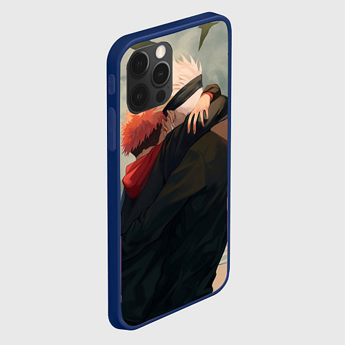 Чехол iPhone 12 Pro Hug Jujutsu kai / 3D-Тёмно-синий – фото 2