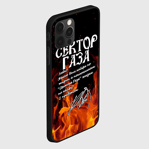 Чехол iPhone 12 Pro СЕКТОР ГАЗА FIRE / 3D-Черный – фото 2