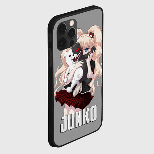 Чехол iPhone 12 Pro MONOKUMA JUNKO / 3D-Черный – фото 2