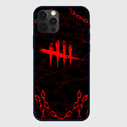 Чехол для iPhone 12 Pro DEAD BY DAYLIGHT ЦЕПИ, цвет: 3D-черный