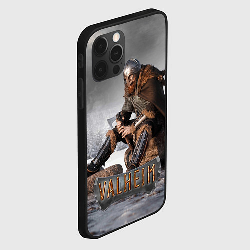 Чехол iPhone 12 Pro Valheim Викинг / 3D-Черный – фото 2