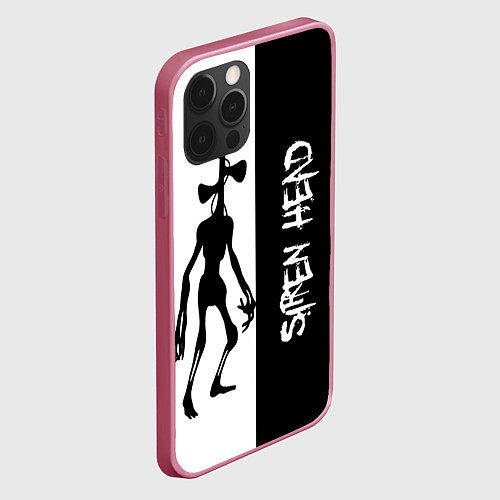 Чехол iPhone 12 Pro СиреноголовыйSiren Head / 3D-Малиновый – фото 2