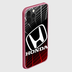 Чехол для iPhone 12 Pro HONDA ХОНДА СЕТКА, цвет: 3D-малиновый — фото 2