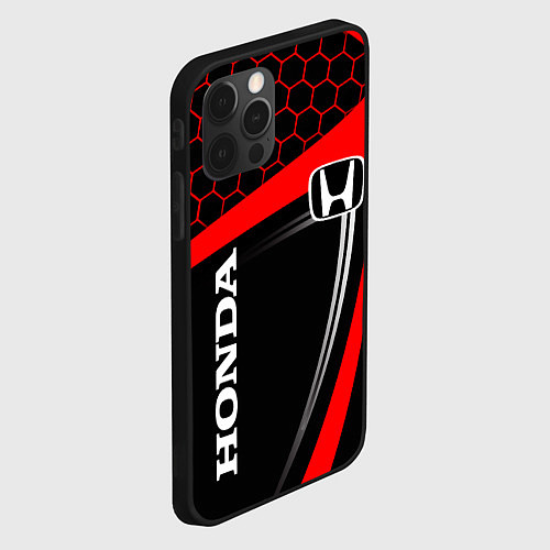 Чехол iPhone 12 Pro HONDA ХОНДА SPORT / 3D-Черный – фото 2