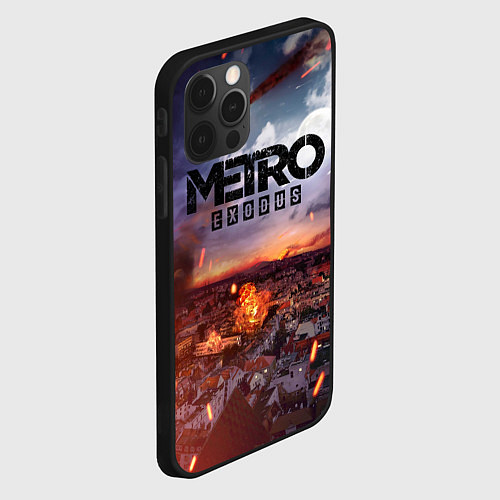 Чехол iPhone 12 Pro Metro Разрушенный город / 3D-Черный – фото 2