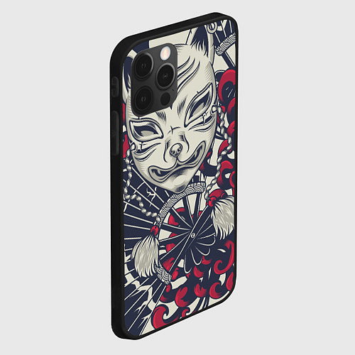 Чехол iPhone 12 Pro Кицунэ Маска лисы Z / 3D-Черный – фото 2
