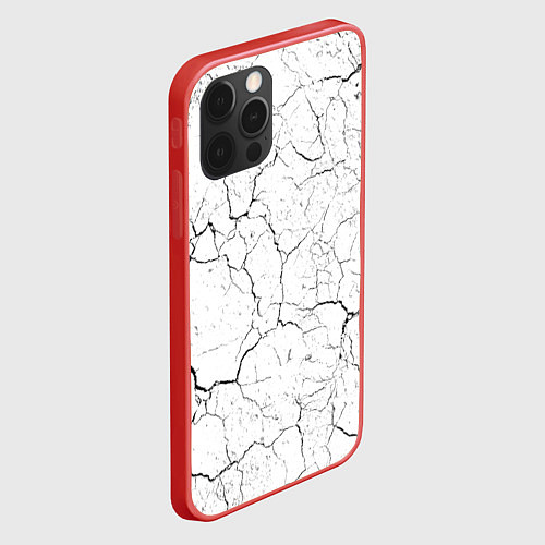 Чехол iPhone 12 Pro Трещины / 3D-Красный – фото 2