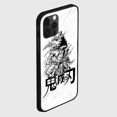 Чехол iPhone 12 Pro Иноске Хашибира Kimetsu no Yaiba / 3D-Черный – фото 2