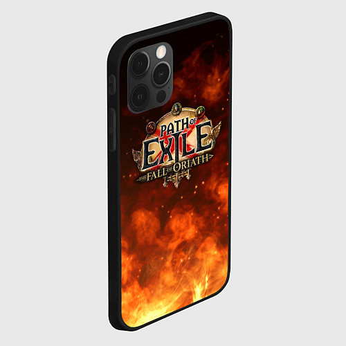 Чехол iPhone 12 Pro Path of Exile Logo Путь изгнанника Лого Z / 3D-Черный – фото 2