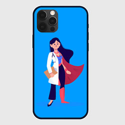 Чехол для iPhone 12 Pro Медсестра Super Nurse Z, цвет: 3D-черный