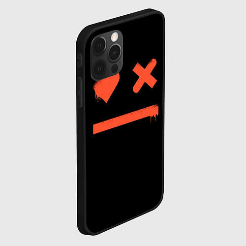 Чехол iPhone 12 Pro Smile Love Death and Robots / 3D-Черный – фото 2