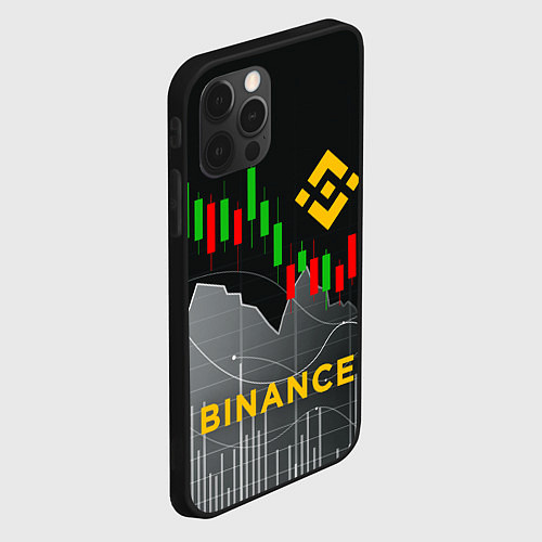 Чехол iPhone 12 Pro BINANCE БИНАНС ГРАФИК / 3D-Черный – фото 2