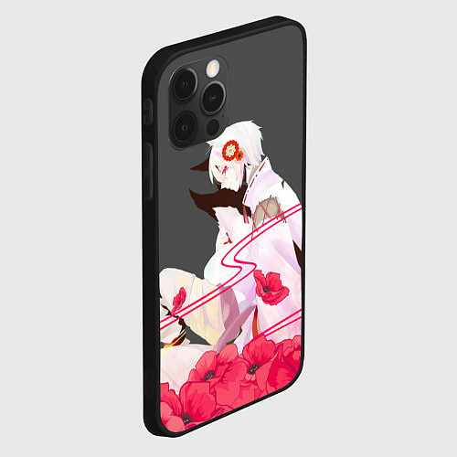 Чехол iPhone 12 Pro Flower Tomoe / 3D-Черный – фото 2