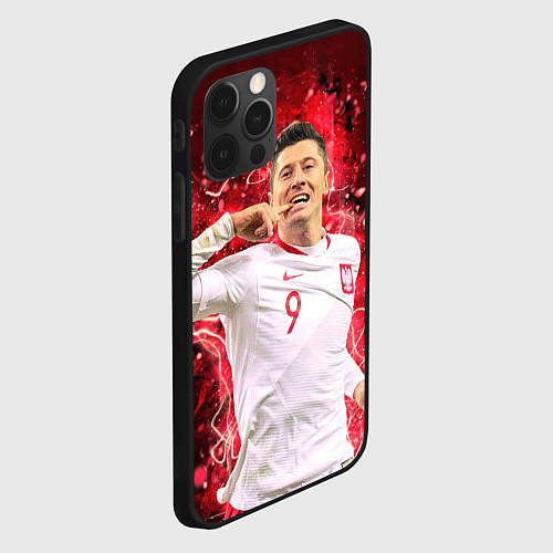 Чехол iPhone 12 Pro Lewandowski Левандовски 9 / 3D-Черный – фото 2