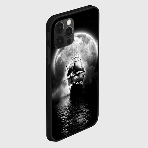 Чехол iPhone 12 Pro Летучий голландец / 3D-Черный – фото 2