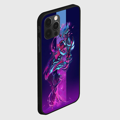 Чехол iPhone 12 Pro Warframe / 3D-Черный – фото 2