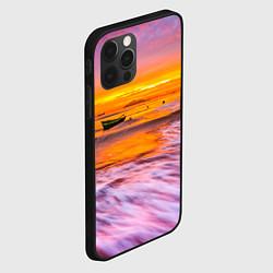 Чехол для iPhone 12 Pro Закат на пляже, цвет: 3D-черный — фото 2