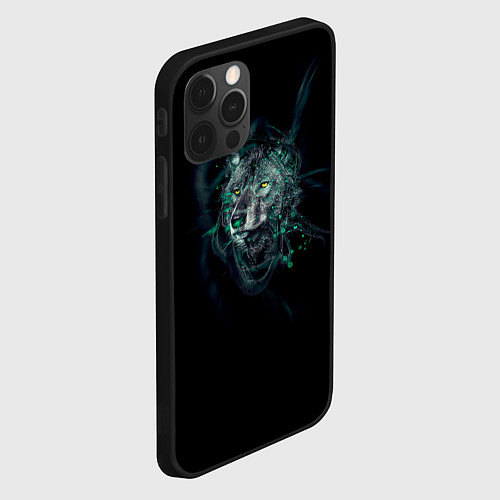 Чехол iPhone 12 Pro ВоЛк во Тьме / 3D-Черный – фото 2