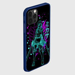 Чехол для iPhone 12 Pro Атака Титанов, Микаса, цвет: 3D-тёмно-синий — фото 2