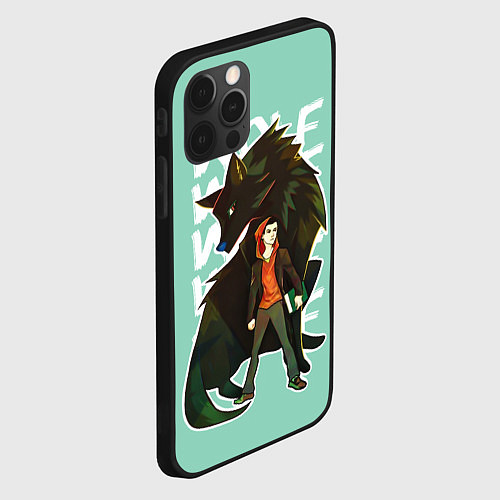 Чехол iPhone 12 Pro Wolf / 3D-Черный – фото 2