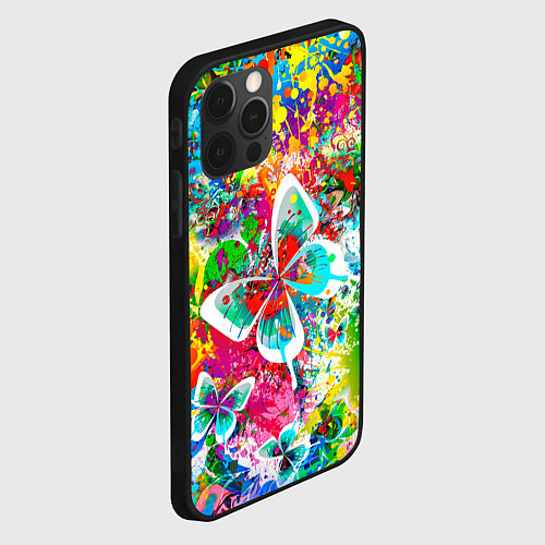 Чехол iPhone 12 Pro ЯРКИЕ КРАСКИ / 3D-Черный – фото 2
