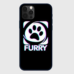 Чехол для iPhone 12 Pro Furry, цвет: 3D-черный