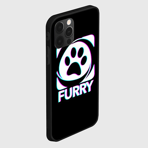 Чехол iPhone 12 Pro Furry / 3D-Черный – фото 2