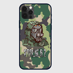 Чехол для iPhone 12 Pro Stalker 2, цвет: 3D-черный